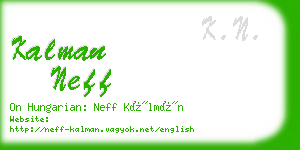 kalman neff business card